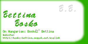 bettina bosko business card